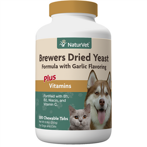 NaturVet Brewers Yeast and Garlic - 500 Count