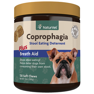 NaturVet Coprophagia Stool Eating Deterrent and Breath Aid Soft Chews - 130 Chews