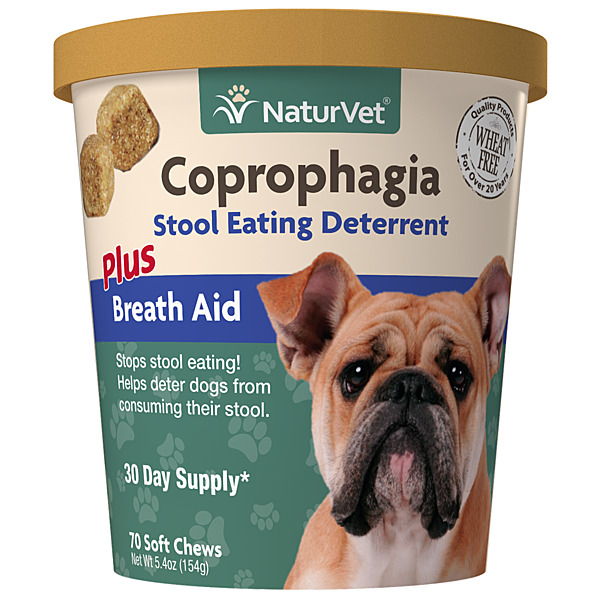 NaturVet Coprophagia Stool Eating Deterrent and Breath Aid Soft Chews – 70 Chews