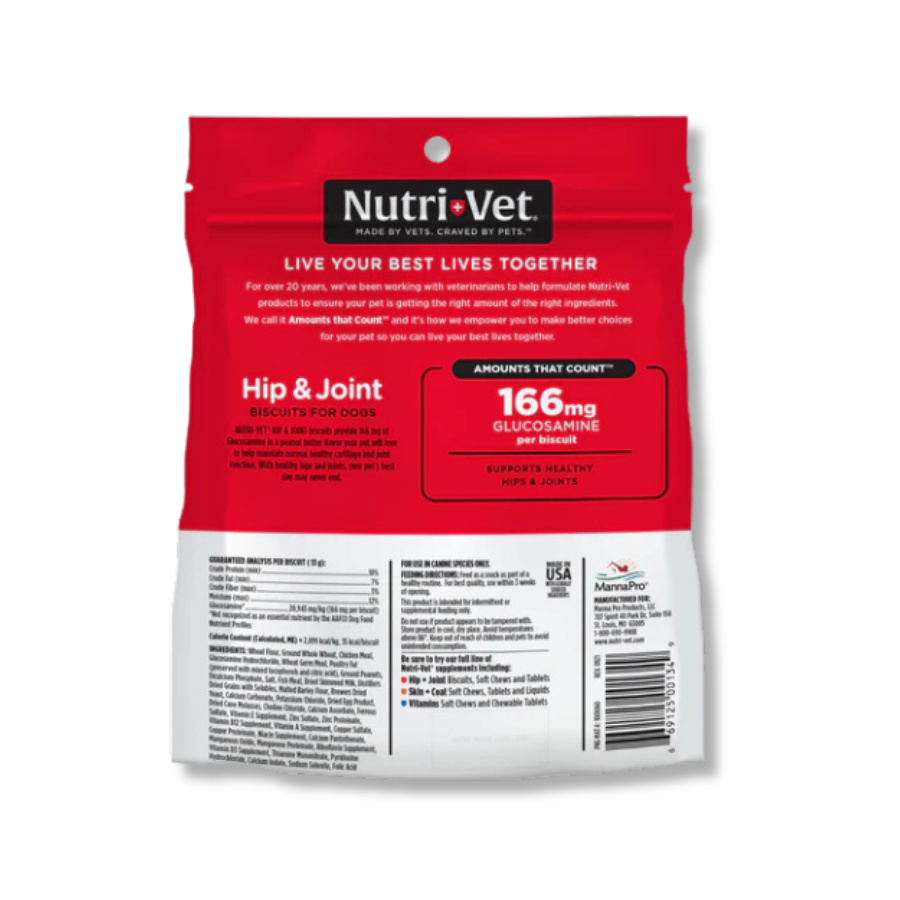 Nutri-Vet Hip and Joint Biscuits Dogs Regular Strength - 19.5 oz