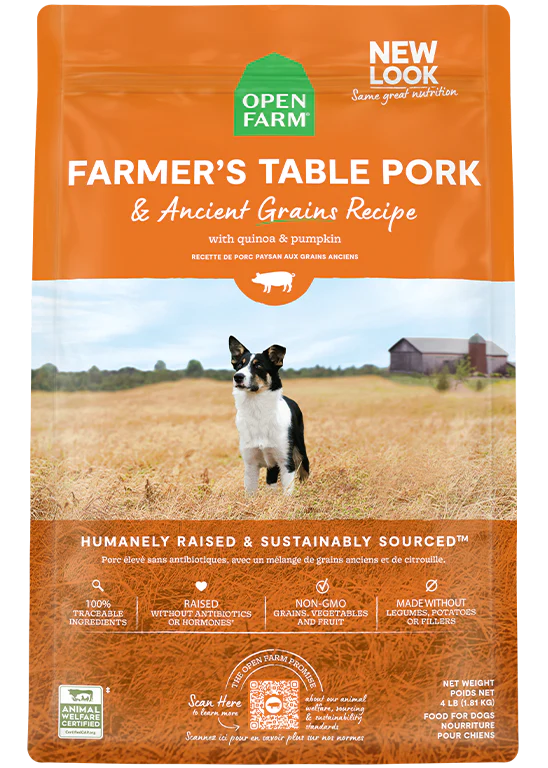 Open Farm Farmer's Table Pork and Ancient Grains - 22 lbs