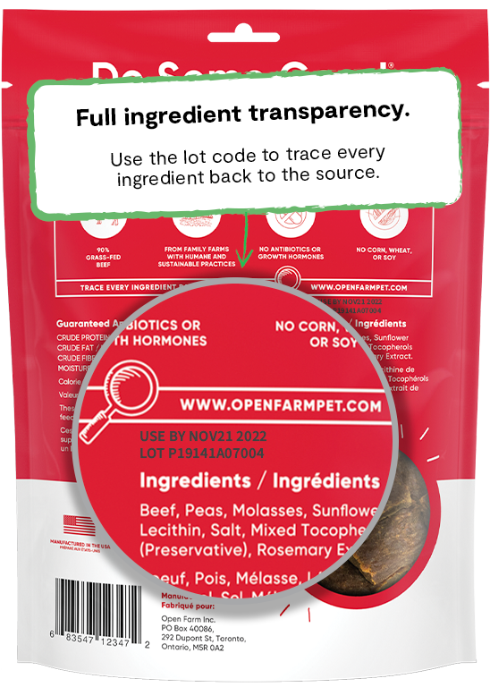 Open Farm Dog Dehydrated Beef Treats - 4.5 oz