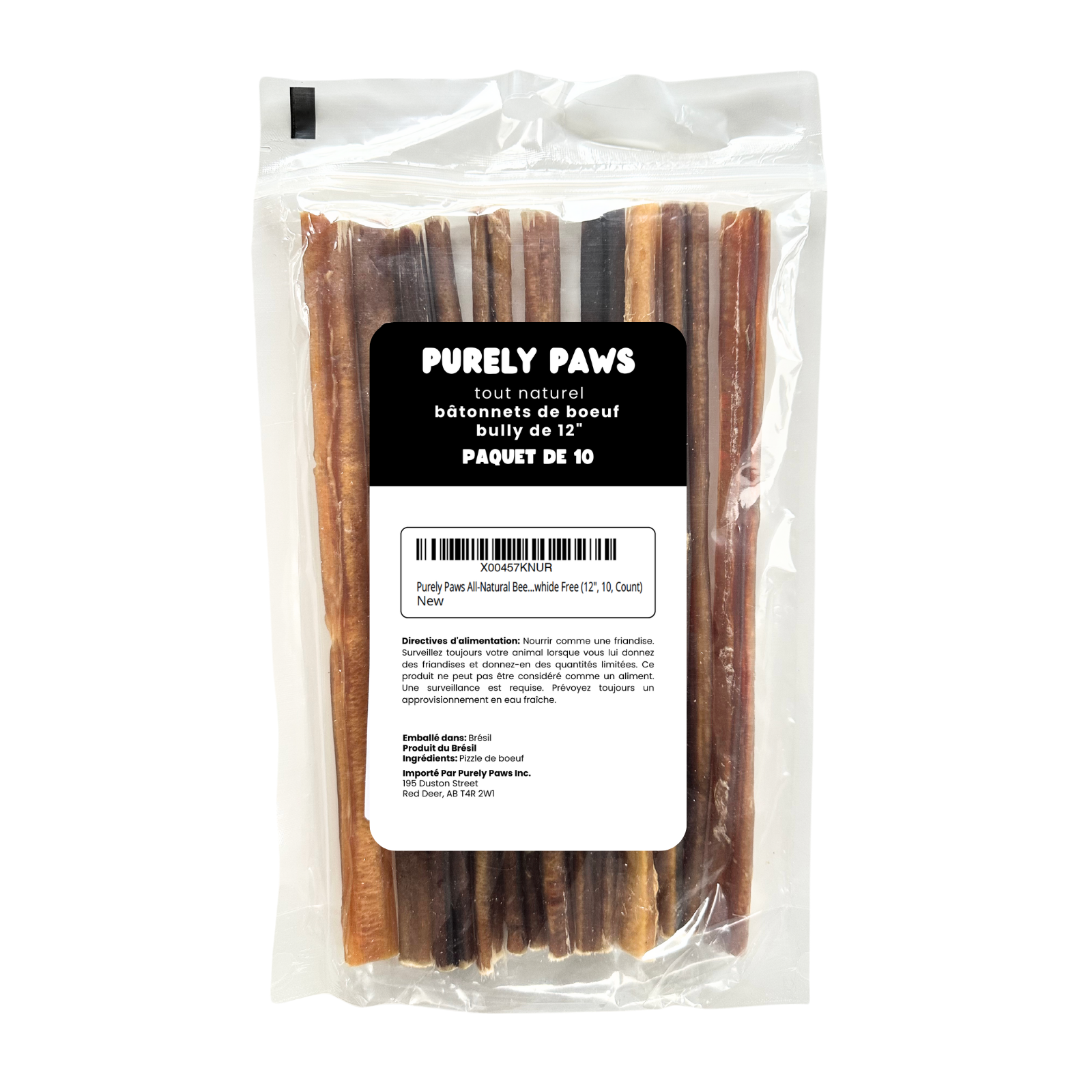 Purely Paws Supreme Beef Bully Sticks - 12"