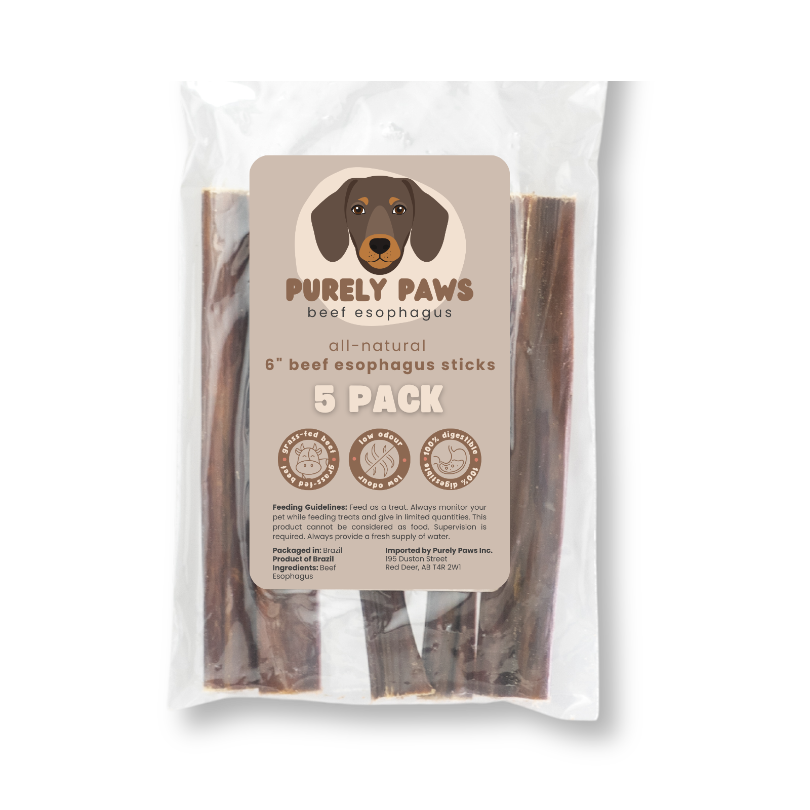 Purely Paws Esophagus Sticks - 6"