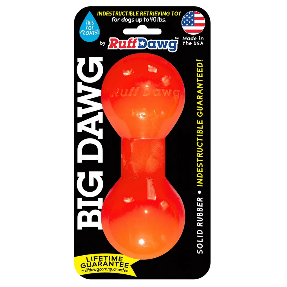 Ruff Dawg Big Dog Barbell Toy - Assorted Colors