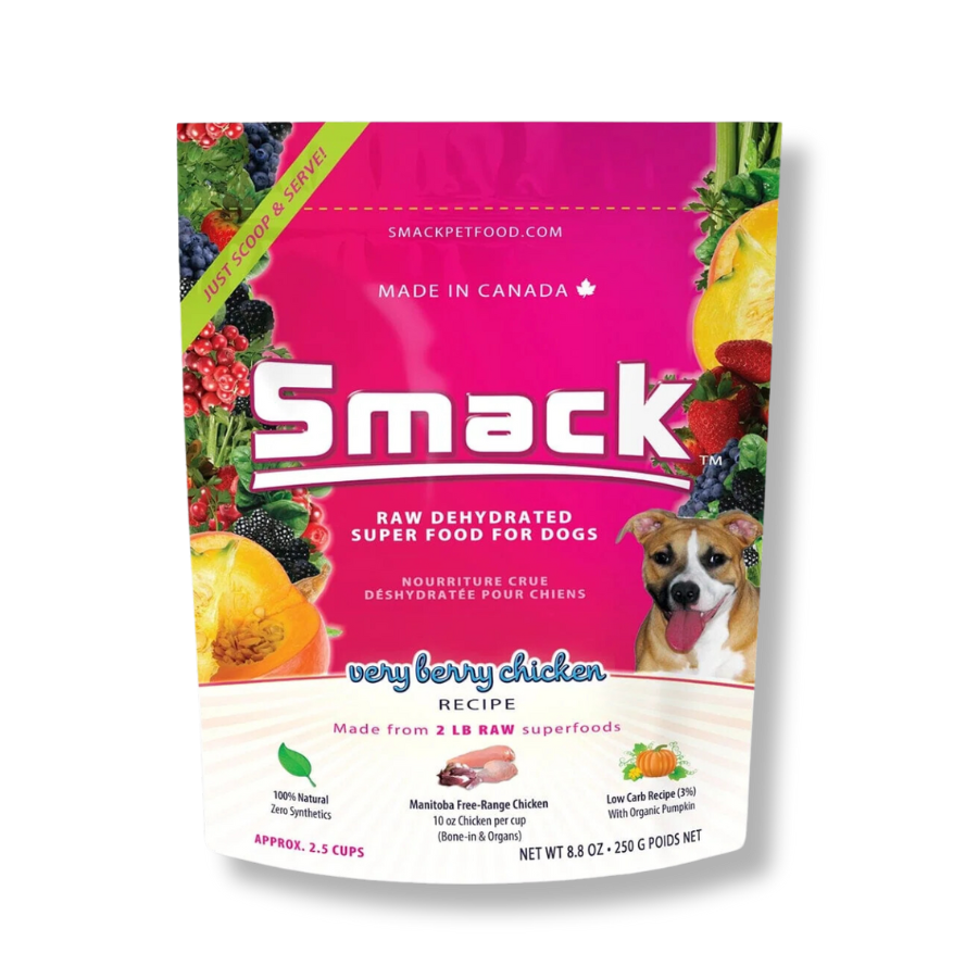 Smack Very Berry Chicken Raw Dehydrated Food for Dogs