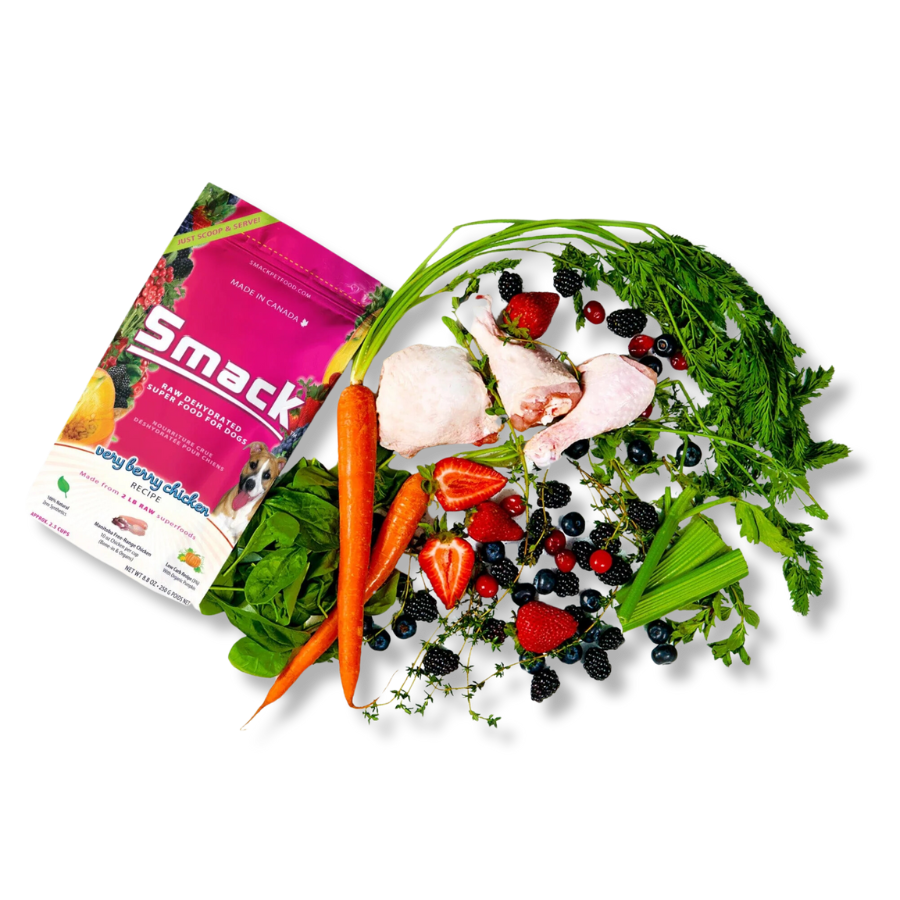 Smack Very Berry Chicken Raw Dehydrated Food for Dogs