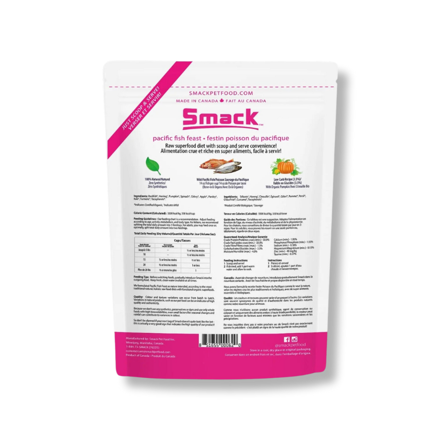 Smack Pacific Fish Feast Dehydrated Raw Cat Food - 7.4 oz