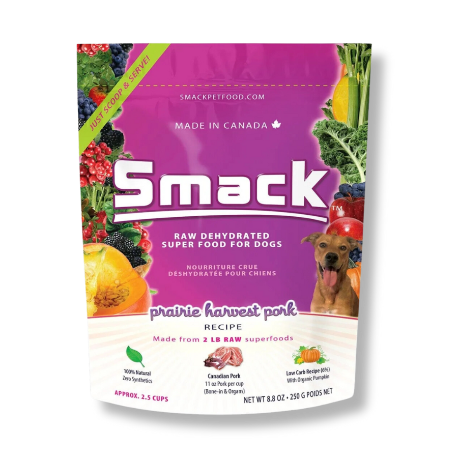 Smack Prairie Harvest Pork Raw Dehydrated Food for Dogs