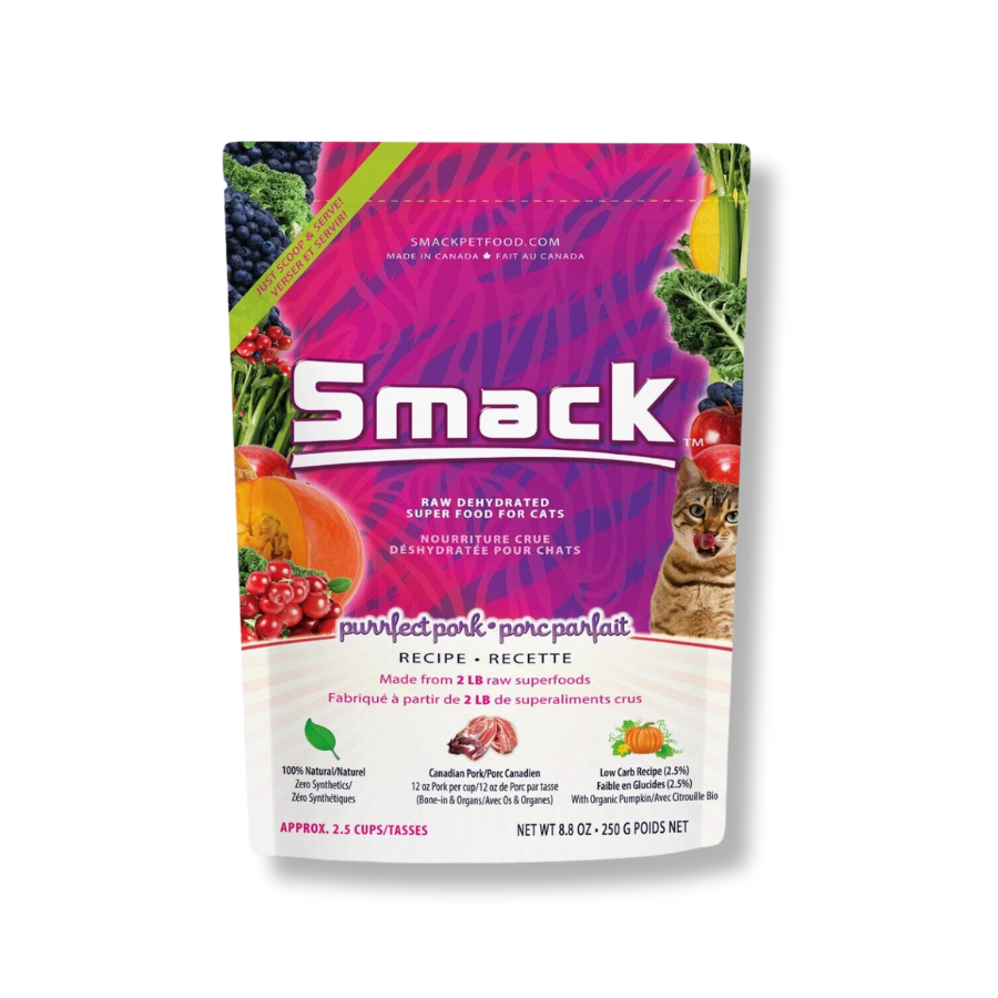 Smack Purrfect Pork Dehydrated Raw Cat Food - 8.8 oz