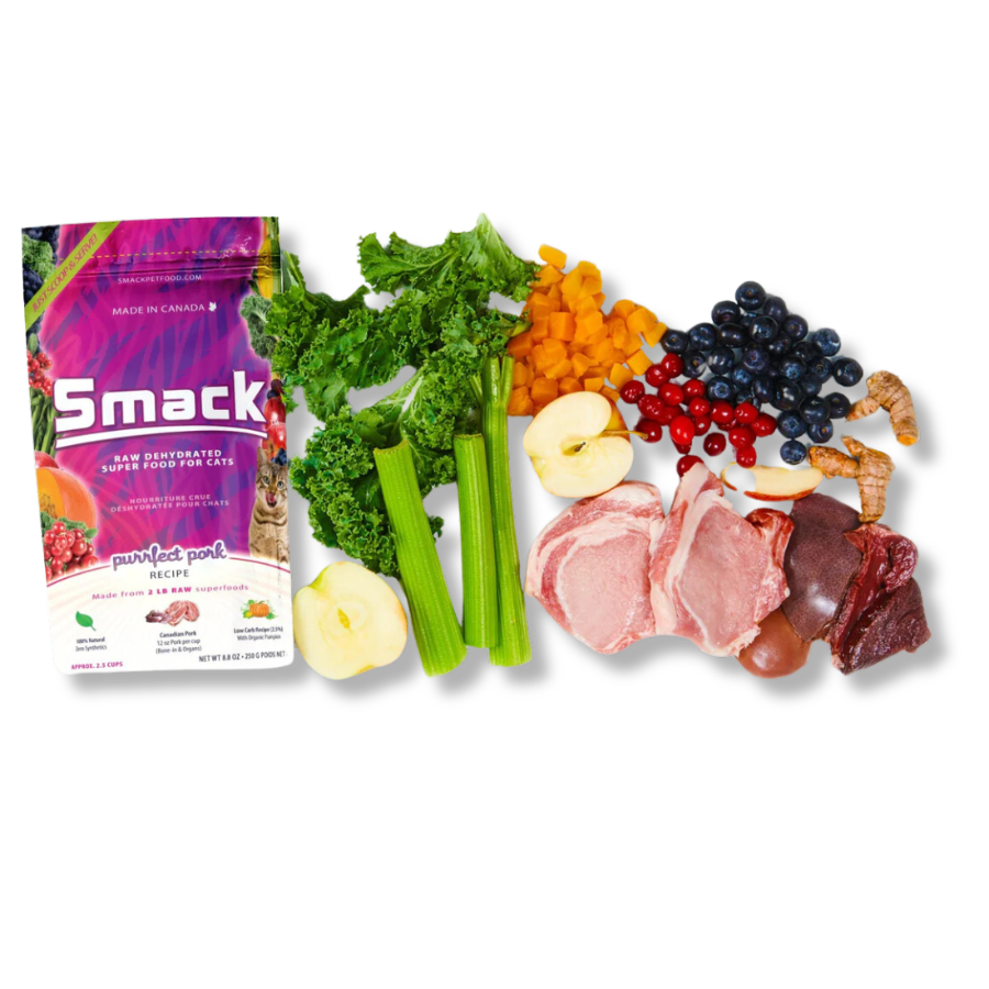 Smack Purrfect Pork Dehydrated Raw Cat Food - 8.8 oz