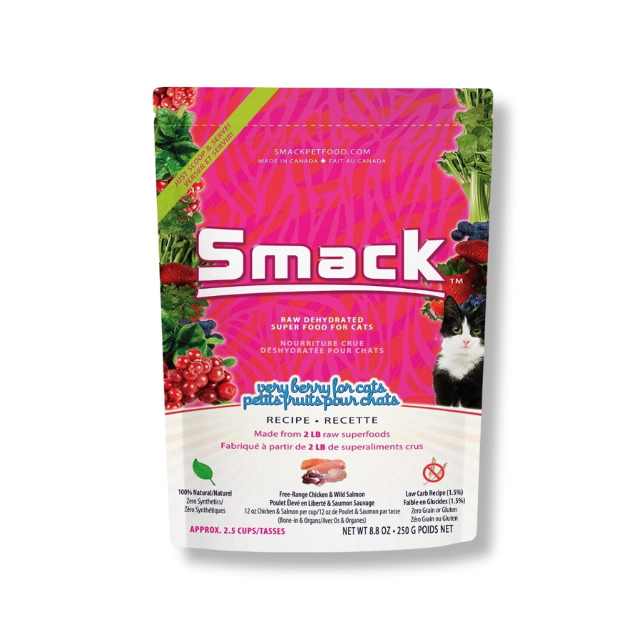 Smack Very Berry Chicken Dehydrated Raw Cat Food - 8.8 oz