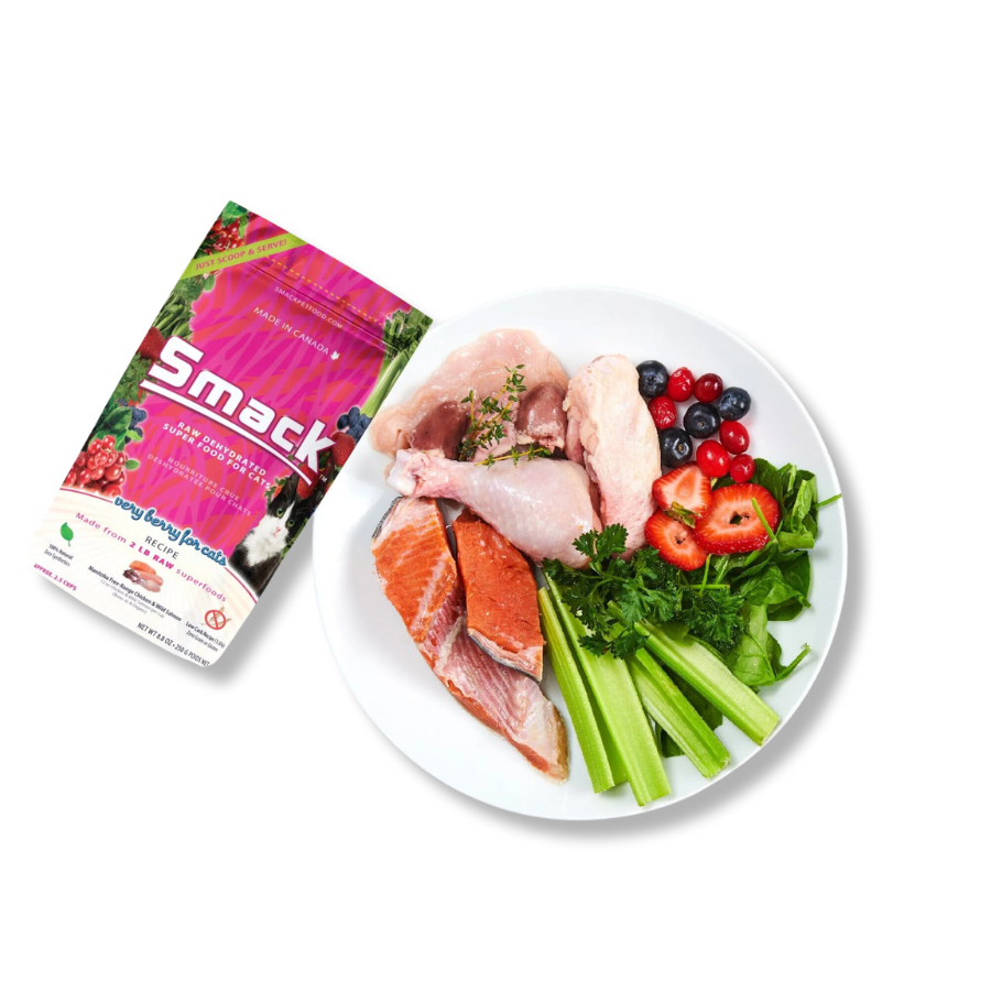 Smack Very Berry Chicken Dehydrated Raw Cat Food - 8.8 oz