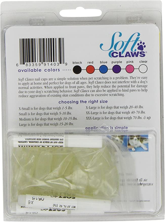 Soft Claws Nail Caps for Dogs - Clear