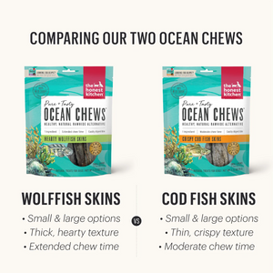 The Honest Kitchen Ocean Chews Hearty Wolffish Skins Beams - 6 oz