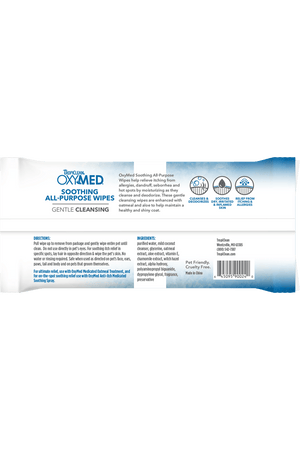 TropiClean OxyMed Soothing Relief Wipes - 50 Pack