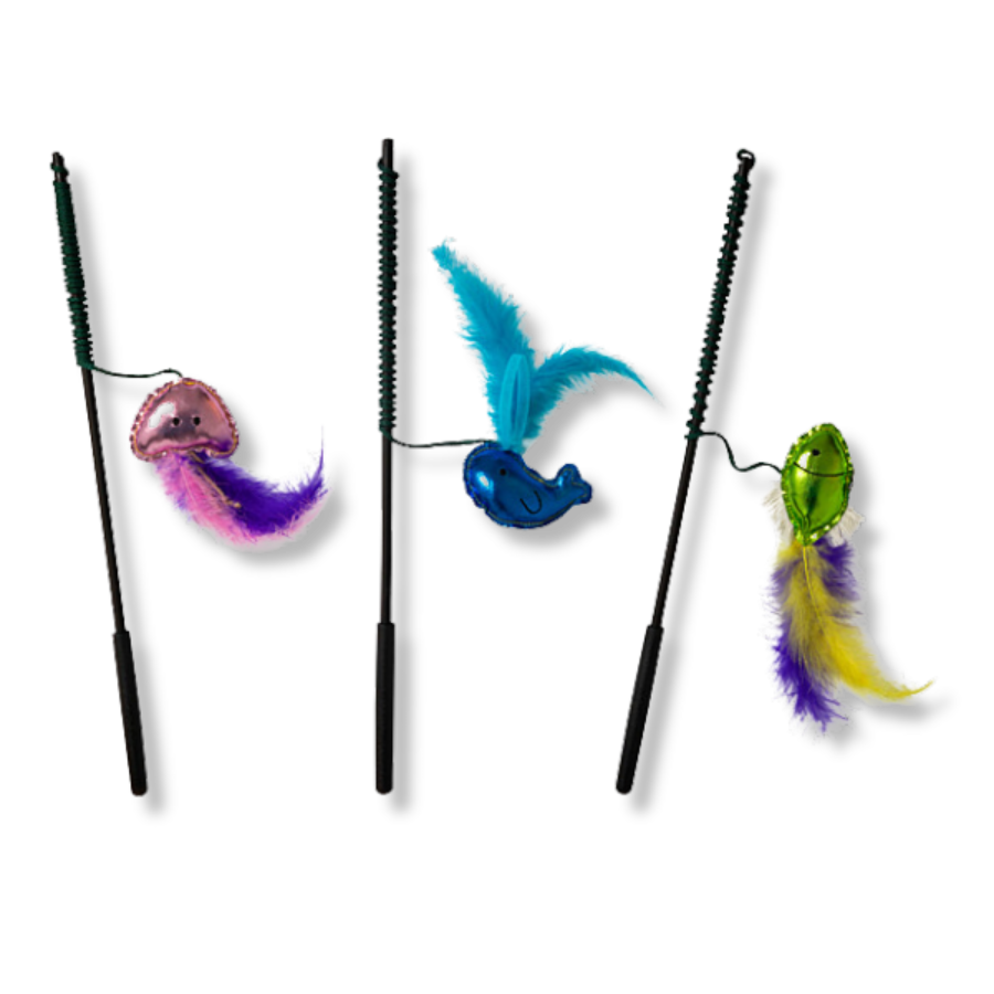 Wanderful Wand Feathers Cat Toy - Assorted