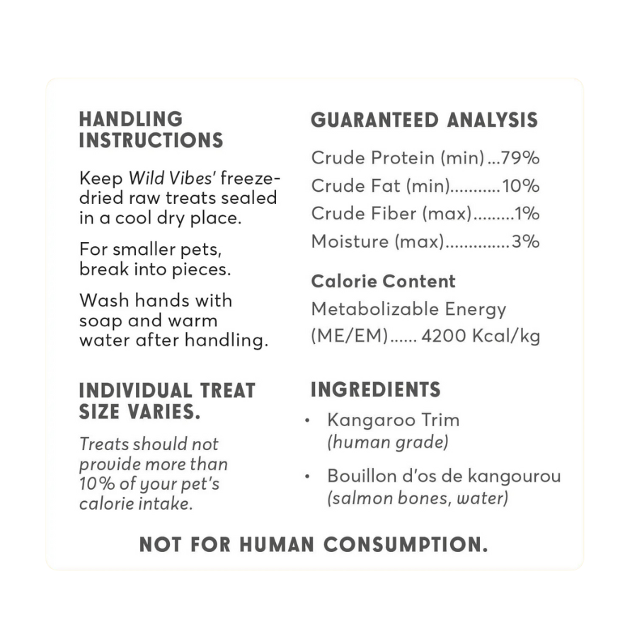 Wild Vibes Treat Co. Kangaroo and Bone Broth Treats - 58 g