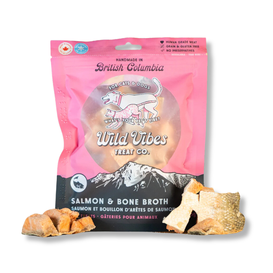 Wild Vibes Treat Co. Salmon and Bone Broth - 75 g