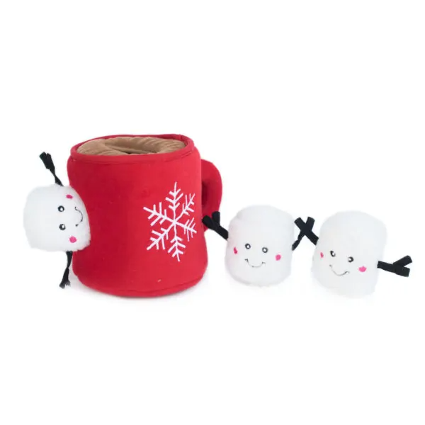 ZippyPaws Holiday Burrow Hot Cocoa with Marshmellows