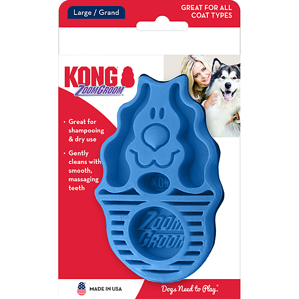 KONG Zoom Groom Large - Blue